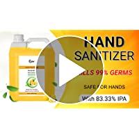 VRH 5 Litre Lemon & Tulsi Hand Sanitizer, Anti Bacterial/Virus/fungal ...