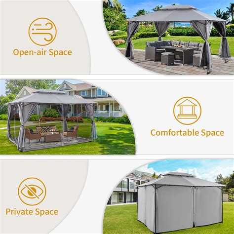 Buy Outdoor Patio Gazebos and Canopies, 13 x 10ft Gazebo Tent with ...