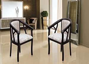 DZYN Furnitures Teak Wood Chair in High Gloss Wallnut (Brown)- Set of 2 ...