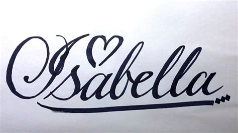 Isabella Name Signature Calligraphy Status | How to Cursive write with ...