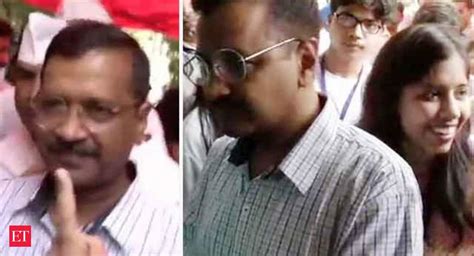 Arvind Kejriwal: Delhi CM Arvind Kejriwal casts vote at Civil Lines ...