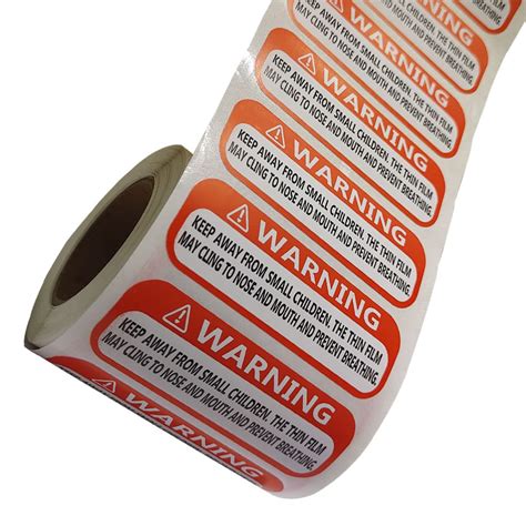 Buy Suffocation Warning Lables,Child Choking Hazard Stickers,1X3 Inch ...
