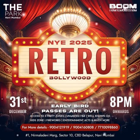 NYE 2025 Retro Bollywood, The Park Navi Mumbai, 31 December 2024 ...