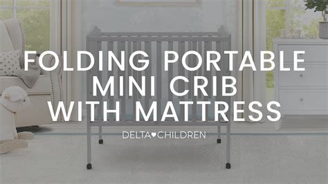 Folding Portable Mini Baby Crib with 1.5-inch Mattress | Delta Children