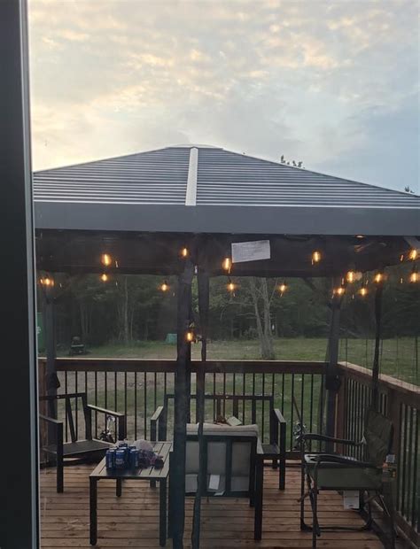 Sojag 8-ft x 8-ft Sanibel Square Wood Metal Steel Roof Gazebo with ...