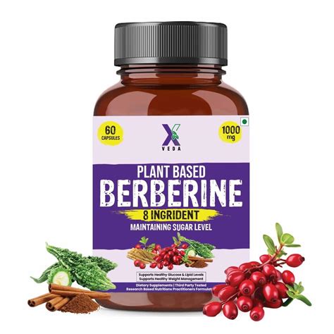 X Veda Berberine HCL Supplement with Milk Thistle 60 Plant Based ...