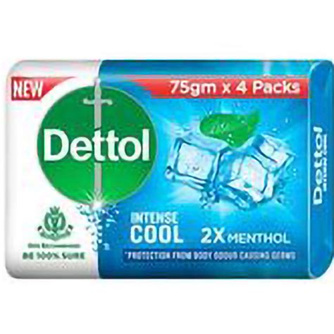 Buy Dettol Cool Soap, 300 gm (4 x 75 gm) | 19 Minutes Delivery | Apollo ...