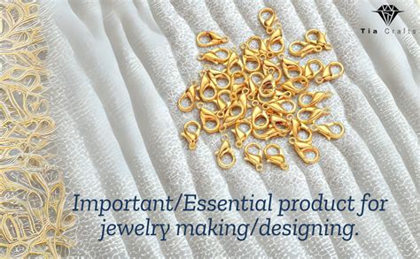 Tia Crafts Jewellery Making Lobster Clasps Claw Hooks for Necklace and ...