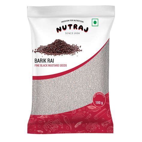 Nutraj Small Black Mustard Seeds (Barik Rai) 100gm