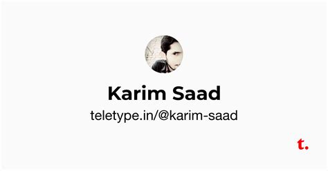 Karim Saad — Teletype