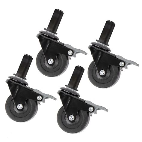 Buy PIPE DECOR Swivel Caster Wheels for ½” Pipe (4-Pack), Casters for ...