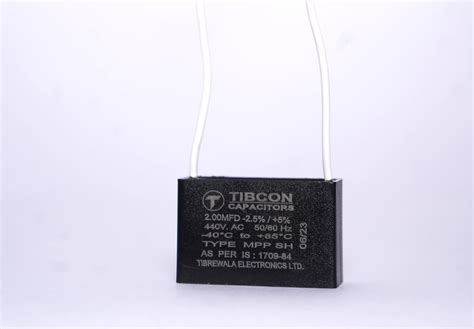 M&M HARIS 2 MFD 440V Tibcon Capacitor for Ceiling Fan & Mini Cooler ...