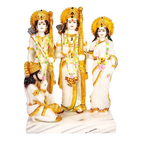 Buy Divine Gifts Ram Darbar Marble White Gold, Idols Home Decor Online ...