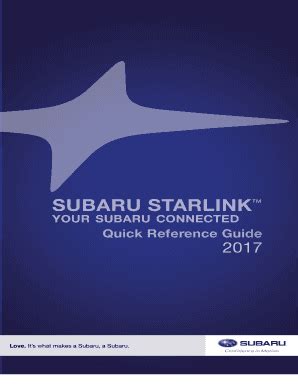 Fillable Online subaru starlink - Subaru Technical Information System ...
