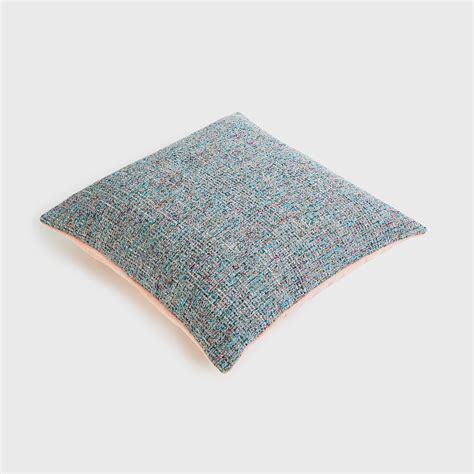 Buy Brilliance Blue Textured Jacquard Cushion Cover - 40x40cm from Home ...