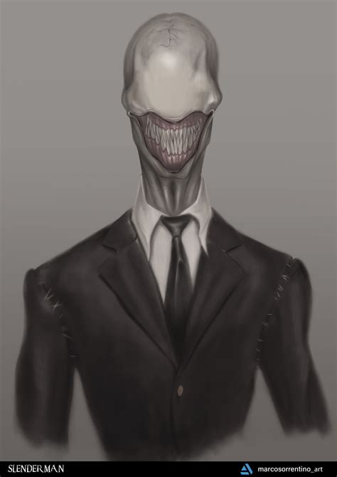 Scary Slender Man Face