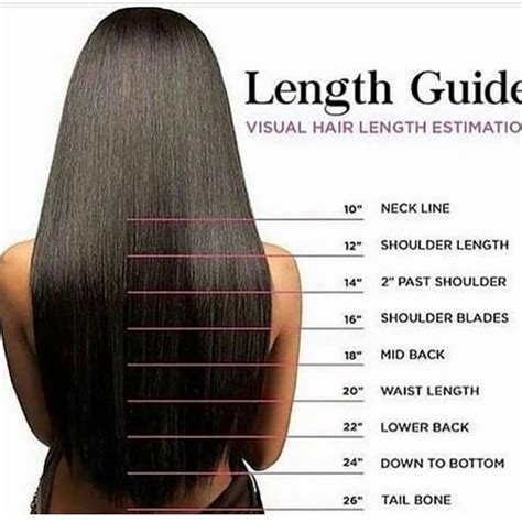 Straight Wig Length Chart