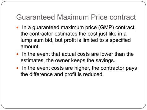 Guaranteed Maximum Price