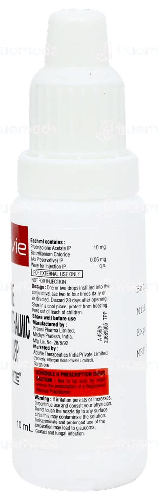 Pred Forte Ophthalmic Suspension: Uses, Side Effects, Price & Substitutes