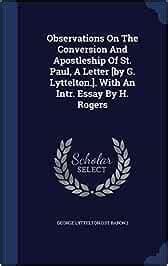 Buy Observations On The Conversion And Apostleship Of St. Paul, A ...