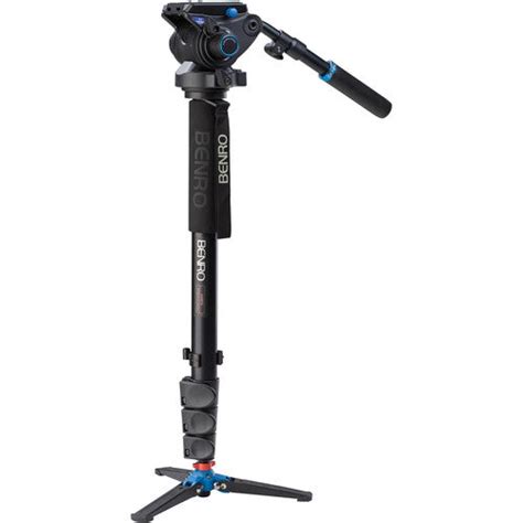Benro A48FDS6 Series 4 Aluminum Monopod with 3-Leg Locking Base and S6 ...