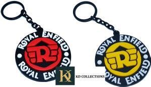 kd collections KD-RE-ROUND-RDYL Royal Enfield Bullet Bike Round Rubber ...