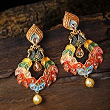 Zaveri Pearls Chand Bali Earrings for Women (Golden) (ZPFK3663 ...