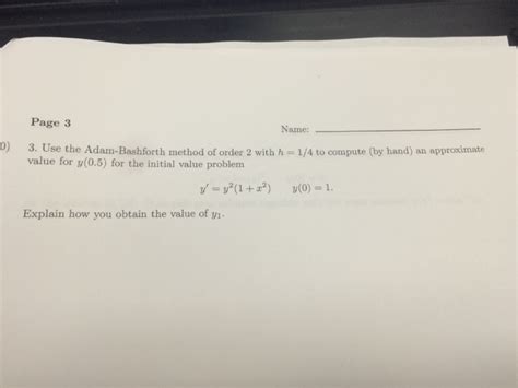 Image result for Adam Bashforth Method of Second Order