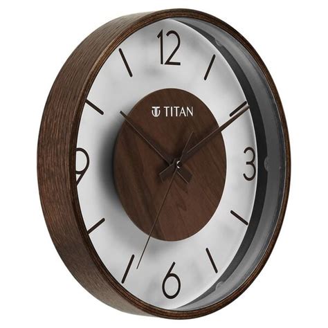 Buy Online Titan Glass-Wood Fusion Wall Clock - ntw0089wa01 | Titan