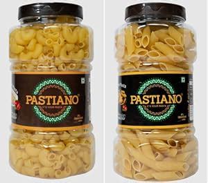 PASTIANO MACARONI & PENNE PASTA JARS- 500 GMS EACH : Amazon.in: Grocery ...