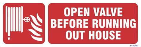 Signageshop Glow In Dark Open Valve Before Running Out House Sign ...
