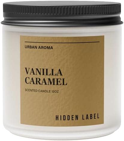 Hidden Label Vanilla Caramel Fall Candles, 12oz 2 Wick Non Toxic ...
