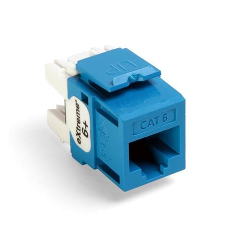 Leviton Extreme 6+ QuickPort Connector, CAT 6, 61110-RL6, Blue : Amazon ...