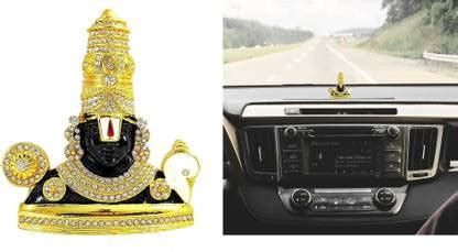 Adhvik Black Lord Venkateswara,tirupati Balaji Metal Statue for Car ...