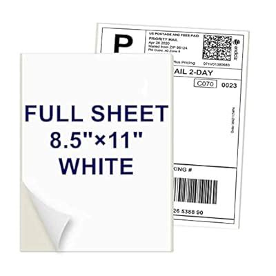 Coopaty 8.5 x 11 Shipping Labels Full Sheet Labels, Self India | Ubuy