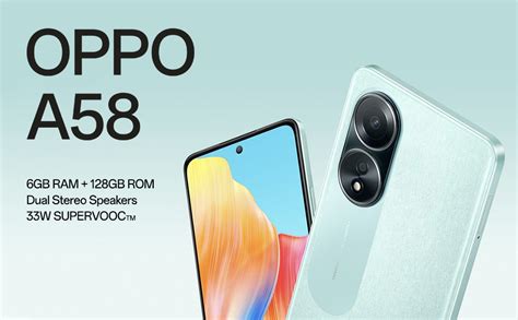 Oppo A58 (Dazzling Green, 6GB RAM, 128GB Storage) | 5000 mAh Battery ...