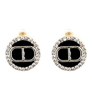 Buy Western Style Black Round Studs earrings for women fashion at Amazon.in