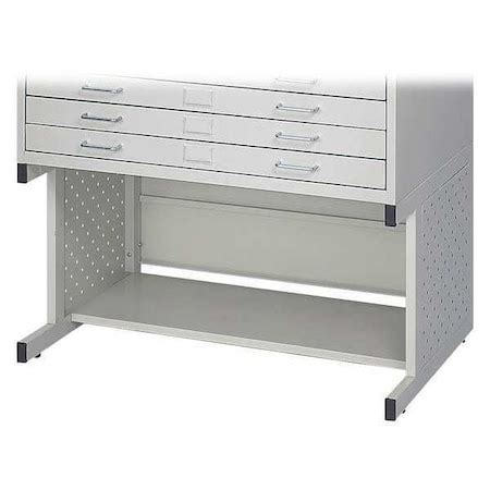 Safco 40-1/4" W High Base for Flat File Small, Light Gray 4971LG | Zoro