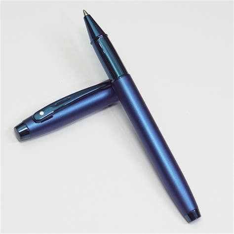 Sheaffer 100 9371 Satin Blue Color Body With Medium Tip PVD Blue Trim ...