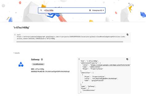 Google Knowledge Graph 的图像结果