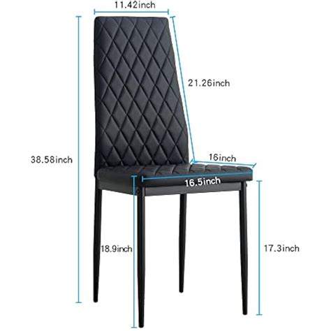 IANIYA Dining Chairs, Black Metal Leather Dining India | Ubuy