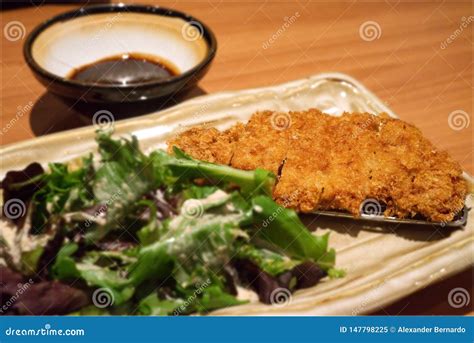Pork Katsu Japanese Tonkatsu Pork Cutlet Dish Stock Image - Image of ...