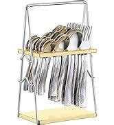 Parage 18 Pieces Stainless Steel Golden Spoon & Fork Set, Premium ...