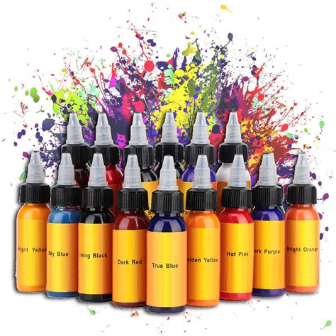16 Colors Tattoo Ink Set, 30ml / Bottle Tattoo Pigment Kit Tattoo And ...