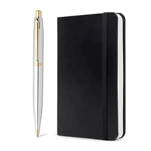 Sheaffer Gift Set VFM Ballpoint Pen With A6 Notebook Polished Chrome ...