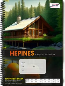 HEPINES Spiral Notebook Soft Plastic Cover, Students Single Line ...