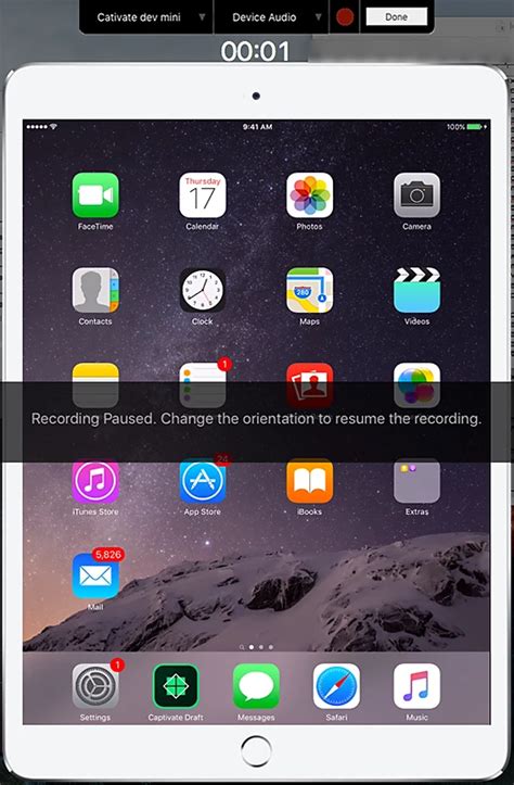 Capture content from iOS devices (Captivate Classic for MAC feature)