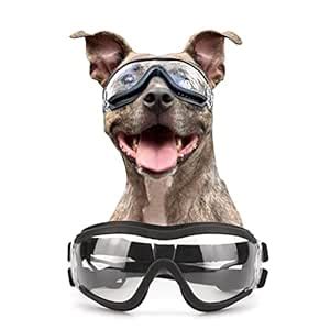 PETLESO Dog Goggles - Large Dog Eye Protection Doggles Windproof ...