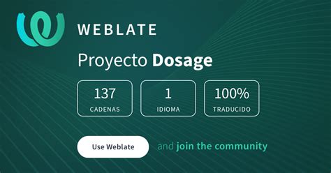 Dosage - Spanish @ Hosted Weblate