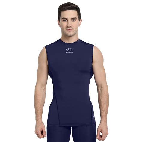 Shrey Intense Compression Sleevesless Top (Navy) – Sportswing.in